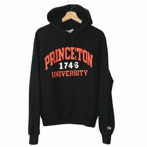 Champion Princeton University Varsity Hoodie Black Red S Small